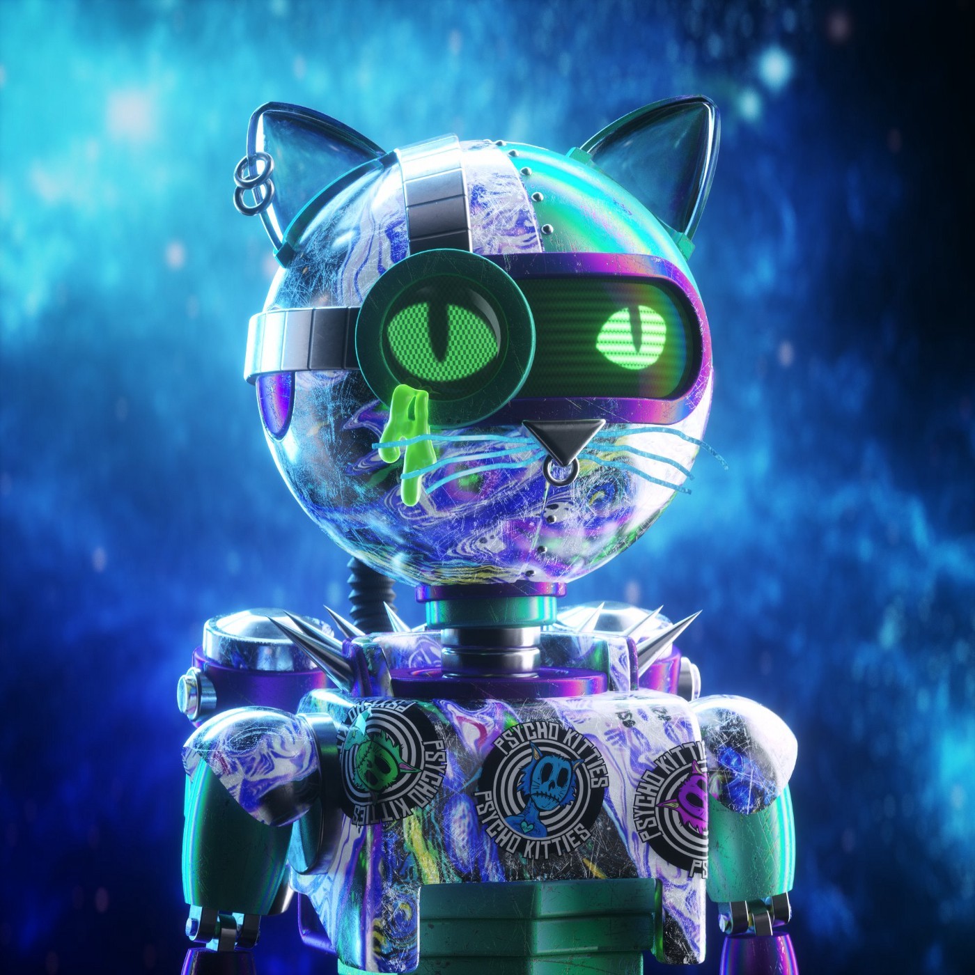 An AlphaBot tribute to “PsychoKitties.”