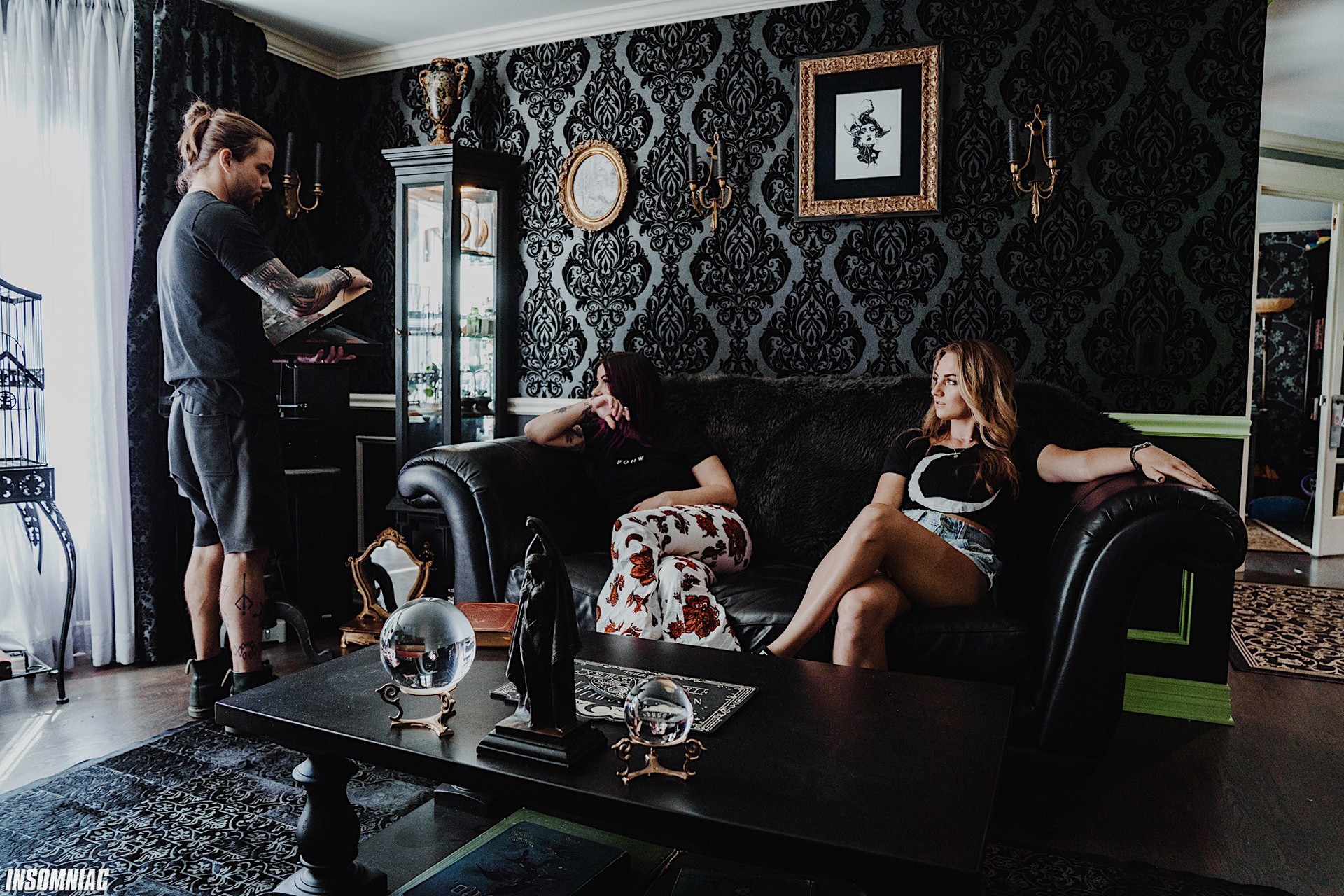 Seven Lions with his wife Emma Montalvo and girlfriend Courtney Simmons. (Insomniac Events/Gabe Tiano)