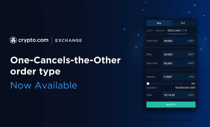 which crypto exchange allows oco