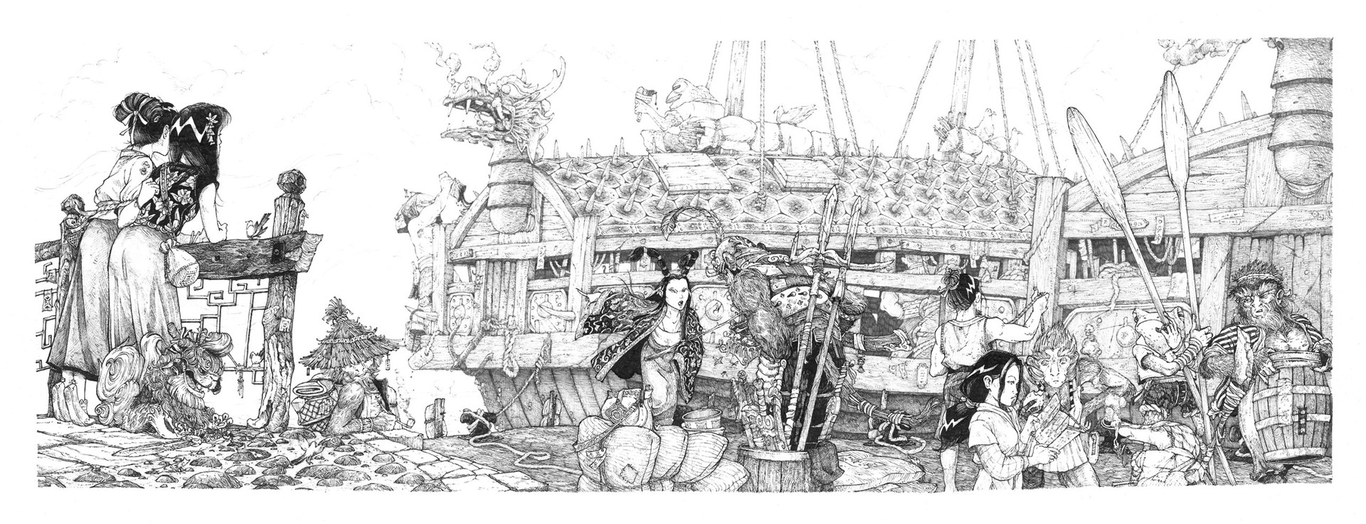 &quot;Preparations on the Turtle Ships.&quot;